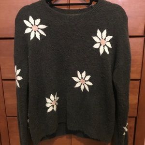 Madewell Floral Intarsia Pullover